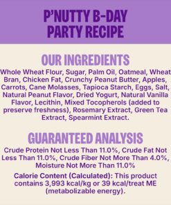 Wellness Old Mother Hubbard Milk Bar P'Nutty B-Day Party Dog Biscuits, Natural Treats, Peanut Butter Flavor with Birthday Icing, 10 oz Bag