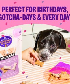Wellness Old Mother Hubbard Milk Bar P'Nutty B-Day Party Dog Biscuits, Natural Treats, Peanut Butter Flavor with Birthday Icing, 10 oz Bag