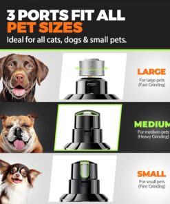 Whisper Quiet Dog Nail Grinder with 4 LED Lights, Safe & Stress-Free for Sensitive Dogs Cats of All Breeds & Sizes, 3 Grinding Bits, 3-Speed, Pet Nail Trimmers, Rechargeable...