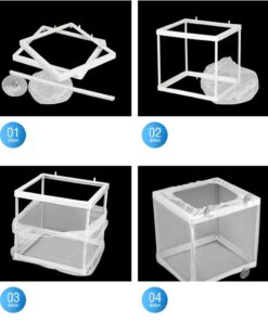 White Nylon Mesh Fish Fry Hatchery Breeder Box Separation Net by XMHF