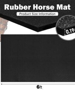 Wibeelee Rubber Horse Stall Mat, 3.7x6 Ft Stable Mat with Shock Absorption & Cushioning Waterproof Non-Slip Flooring for Horse Stalls Livestock Barn Farm Cattle Sheep & Pig Shed...
