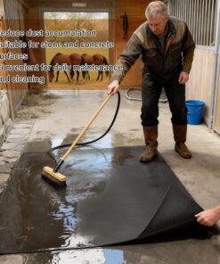 Wibeelee Rubber Horse Stall Mat, 3.7x6 Ft Stable Mat with Shock Absorption & Cushioning Waterproof Non-Slip Flooring for Horse Stalls Livestock Barn Farm Cattle Sheep & Pig Shed...