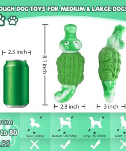 WinTour Tough Dog Toys for Large Dogs, Indestructible Dog Toy for Aggressive Chewers with Squeaky, Durable Chew Toys to Keep Them Busy for Medium and Large Breeds, Interactive...