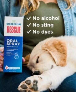 Wondercide Rescue - Oral Spray for Dogs and Cats – Freshens Breath, Soothes Gums, Alcohol Free Daily Dental Care with Pure Hypochlorous – 8.5 oz
