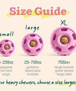 WOOF Party Pupsicle - Long-Lasting Interactive Dog Toys for Boredom - Low-Mess Design - Birthday Gifts for Dogs - Large Dog Toys - Party Pink
