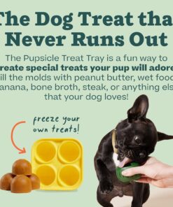 WOOF Pupsicle Treat Tray Mold, Large 25-75lbs, Silicone Molds for Dog Treats, Dishwasher Safe, Reusable Treat Tray, Freeze Refill Treats For The Pupsicle Toy