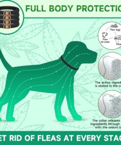 Woyamay 4 Pack Flea Collar for Dogs, Flea and Tick Prevention for Dogs, 32 Months Dog Flea and Tick Treatment, Adjustable Dog Flea Collars, Dog Flea Treatment Collar, Flea...