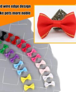 YAKA 60PCS (30 Paris) Cute Puppy Dog Small Bowknot Hair Bows with Metal Clips Handmade Hair Accessories Bow Pet Grooming Products (60 Pcs,Cute Patterns)