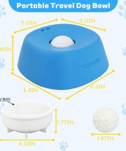 Yipetor Slow Feeder Dog Bowls for Liquid Treat, 【Enrichment Ball-Roll】 Bone Broth Dog Lick Bowl, 3/4 Cup Yogurt Pup Lick Toy for Large Medium Small Breeds Dietary...