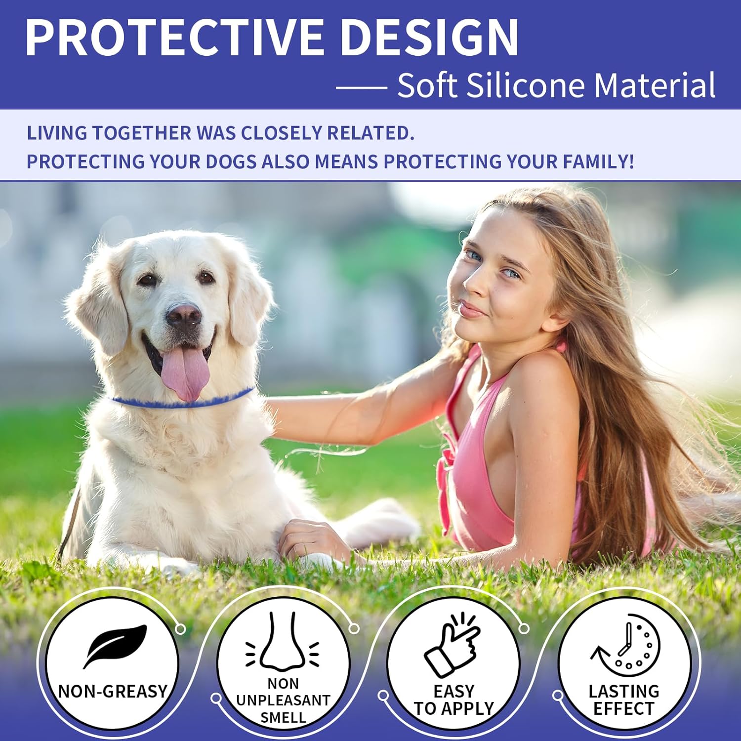 YOTANGO 4 Pack Flea Collar for Dogs, Dog Flea Collar Waterproof, 32 Months Prevention, Dog Fleas and Tick Treatment, Adjustable Fleas and Tick Protection for Dogs Puppy(Blue &...