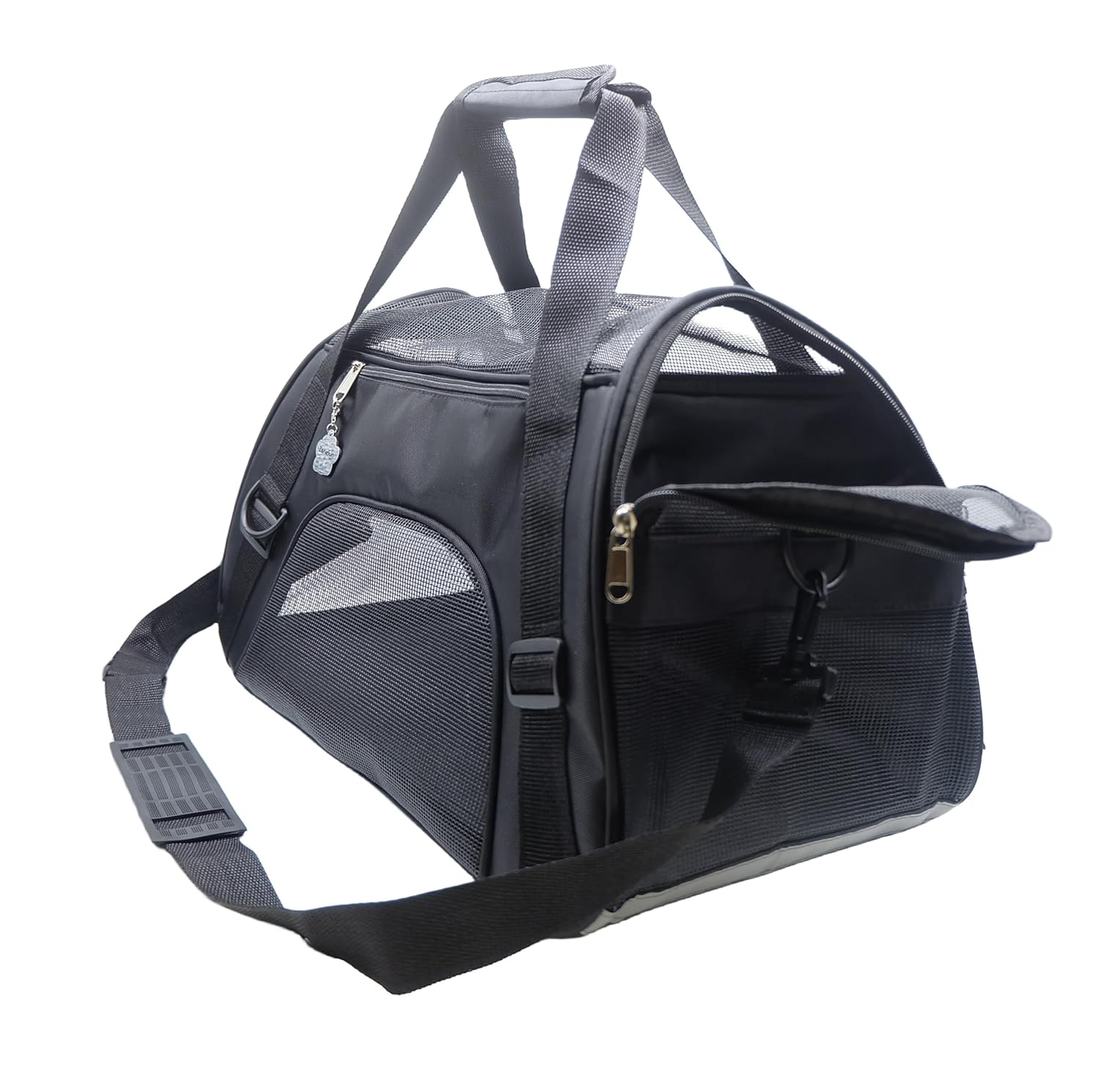 ZaneSun Cat Carrier,Soft-Sided Pet Travel Carrier for Cats,Dogs Puppy Comfort Portable Foldable Pet Bag Airline Approved (Small Blue)