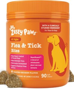 Zesty Paws Flea and Tick Kit for Dogs - Shampoo, Spray & Soft Chews that Kill Fleas, Ticks & Their Eggs - Prevention, Protection & Repellent - Soothes Itchy & Irritated Dog Skin