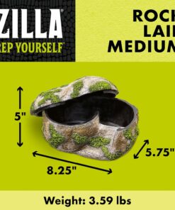 Zilla Rock Lair, Naturalistic Hide, Supports Shedding and Egg-Laying, Retains Humidity, Ideal for Snakes and Lizard, Medium