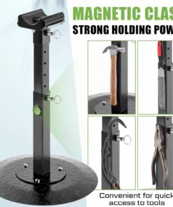 Zonon Farrier Tool-Height Adjustable Metal Hoof Stand, Horse Hoof Trimming Tools, Extra-Large Base Enhances Stability, Blacksmith Horse Farrier Stand(Black,Metal Round Base)