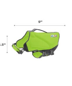 Outward Hound Dawson Swim Dog Life Jacket, High-Performance Neoprene Dog Life Vest for Swimming, Boating, and Water Safety, XS, Green