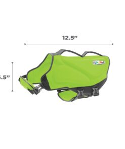 Outward Hound Dawson Swim Green Dog Life Jacket, Medium