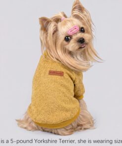 3 Pack Dog Sweaters for Small Dogs Girl Boy Winter Fleece Clothes Warm Soft Dog Sweatshirt Outfit for Dogs Cats Pet Apparel