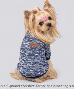 3 Pack Dog Sweaters for Small Dogs Girl Boy Winter Fleece Clothes Warm Soft Dog Sweatshirt Outfit for Dogs Cats Pet Apparel