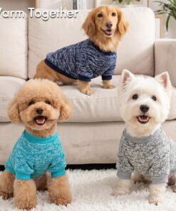 3 Pack Dog Sweaters for Small Dogs Girl Boy Winter Fleece Clothes Warm Soft Dog Sweatshirt Outfit for Dogs Cats Pet Apparel