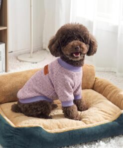 2 Pack Dog Sweaters for Small Dogs Girl Boy Winter Fleece Clothes Warm Soft Dog Sweatshirt Outfit for Dogs Cats Pet Apparel