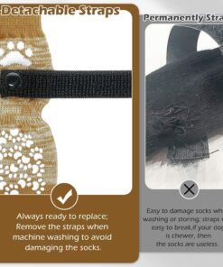 EXPAWLORER Anti Slip Dog Socks to Prevent Licking Paws, Dog Shoes for Hot Pavement, Dog Booties for Small Medium Large Senior Dogs, Traction Control Boots & Paw Protectors for...