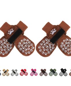 EXPAWLORER Anti Slip Dog Socks to Prevent Licking Paws, Dog Shoes for Hot Pavement, Dog Booties for Small Medium Large Senior Dogs, Traction Control Boots & Paw Protectors for...
