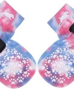 EXPAWLORER Anti Slip Dog Socks to Prevent Licking Paws, Dog Shoes for Hot Pavement, Dog Booties for Small Medium Large Senior Dogs, Traction Control Boots & Paw Protectors for...