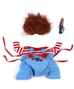 Pet Deadly Doll Dog Costume, Cosplay Halloween Christmas Funny Clothes Party Costume for Small Medium and Large Dogs (Small)